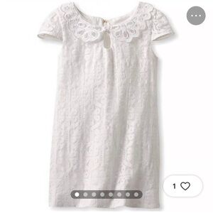 Lilly Pulitzer mini Nicci resort white lace dress ivory cap sleeve